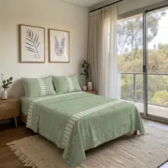ELEGANT - Juego de Sabanas Algodón 180 Hilos Cama Doble 140 x 190