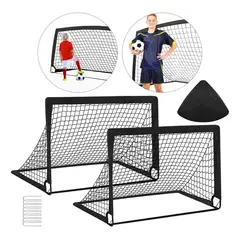 EASY FIT - 2 Juego De Porterías De Fútbol Portátil Para Niños 12090cm