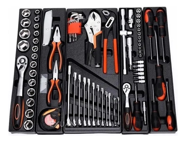 Caja De Herramientas Set 85 Pieza Plegable 5 Niveles Metal