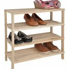 ANYHOGAR - Rack Zapatero De Madera Con 4 Niveles 63x67x26 Cm