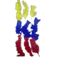 GENERICO - Plumas Amarilla,azul Y Roja Para Decoracíon Y Disfraces,Colombia