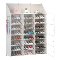 ANYHOGAR - Zapatero Con Cubierta Letture 3 X 8 Niveles 48 Pares De Arm