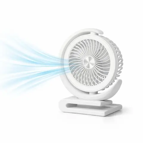 GENERICO - Ventilador Pequeño Recargable Led Escritorio Silencioso 180°
