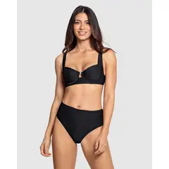 LEONISA - Bikini en textura acanalada y top con arcos 201587N