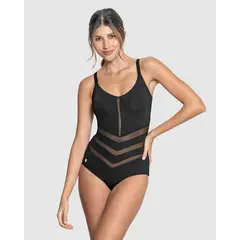 LEONISA - Vestido de baño entero control suave 19A125