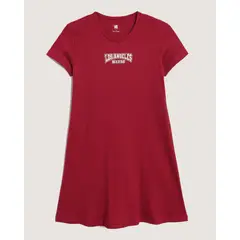 OSTU - Vestido Infantil Niña M/C Medio Marca Vino #90178215