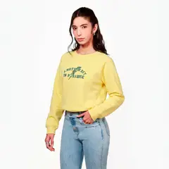 LEC LEE - Buzo Cerrado Mujer Estampado XLAmarillo