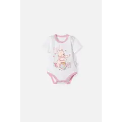 DISNEY - Body de Winnie The Pooh manga corta marfil para niña