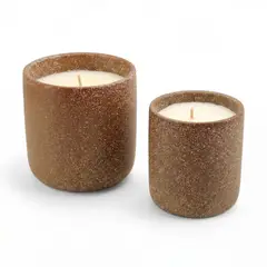 GIO HOME - SET VELAS AERIA EN VASIJA DE CERAMICA PIEDRA AROMA VAINILLA