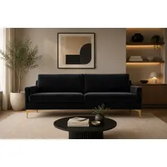 SOFA MARKET - Sofa Kona 3 Puestos Negro