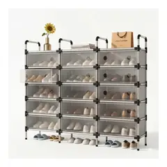 GENERICO - Estante Zapatos Organizador Zapatero Metálico 3 Niveles