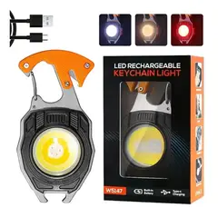 GENERAL - Linterna Led Llavero Multiusos 10 En 1 Herramienta Camping W5147