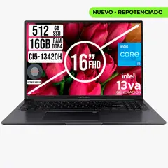ASUS - Portatil VivoBook Intel Core I5-13420H SSD 512GB RAM 16GB 16 FHD
