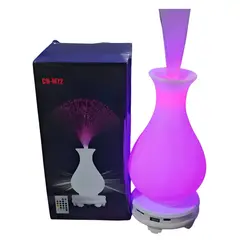 GENERICO - Parlante Florero Maceta Luminosa Bluetooth 12 colores fibra óptica Con control Remoto