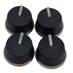 HACEB - Juego Perilla X4 Aro Metalico Espigo Largo