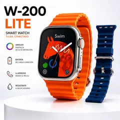 GENERICO - Combo Día del Padre Reloj Smartwatch W-200 Lite AMOLED + Audífonos Inalámbricos F180