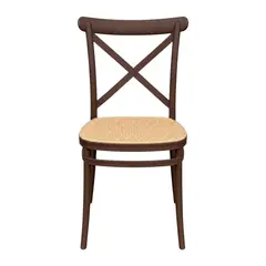 DISTRIONLINE - Silla Crossback Alis Color Marrón Tipo Mimbre