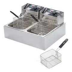 METEX - Freidora De Aceite Eléctrica Automática 12l Acero Inoxidable
