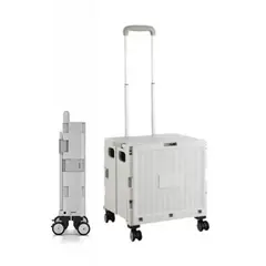 TRIPLE CLEAN - Carro Plástico Ruedas Plegable Para Compras Gris