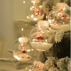 GENERICO - Luces de navidad decorativas con figuras de papa Noel