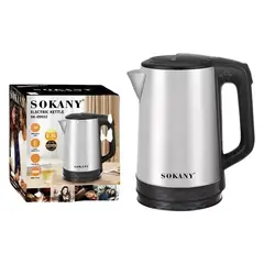 SOKANY - Hervidor Eléctrico SK-09022 Acero Inoxidable 2.3L Gris