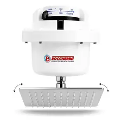 BOCCHERINI - Ducha Eléctrica 220v Fusion + Ducha 15cm X 15cm Blanco 220v 4.18 Kw
