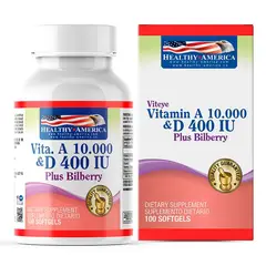 HEALTHY AMERICA - ALIMENTO CON VITAMINAS A Y D X 100 UNIDADES/