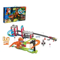 GENERICO - Pista De Carros Rex Doble 10 Carros Gigante Con Parqueadero niños juguete