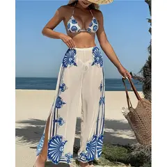 GENERAL - Vestido De Baño Bikini Con Pantalón Mujer Moda Europea
