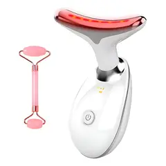 CHINA - Masajeador Cuello Cara Belleza Aparato Luces Rojas Vibración