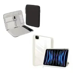 GENERICO - FORRO ESTUCHE SMART CASE CRISTAL PARA IPAD A16 2025 + FUNDA PARA TABLET GRIS