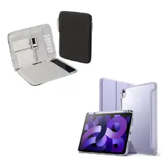 GENERICO - FORRO ESTUCHE SMART CASE CRISTAL PARA IPAD A16 2025 + FUNDA PARA TABLET LAVANDA
