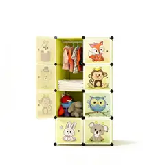 GENERICO - Armario Infantil Modular 8 Cubos – Organizador de Ropa y Juguetes