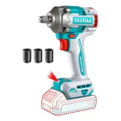 TOTAL TOOLS - Pistola Impacto 12 20v 405nm + 3 Copas Turquesa 20