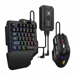 GENERICO - Combo Teclado Y Mouse Gamer N2000 Para Celular + Adaptador