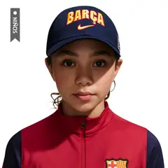 NIKE - Gorra Fcb Y Club Cap Cttn 6P Us Niño-Azul