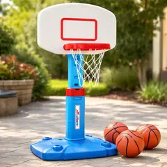 GENERICO - Aro Cancha Baloncesto Infantil Ajustable Con Balón Inflador