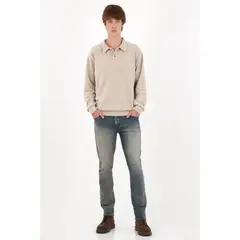 TENNIS - Buzo fit regular con textura en beige para hombre