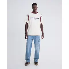 SEVEN SEVEN - Jean Loose Cargo Con Desgaste Para Hombre Azul