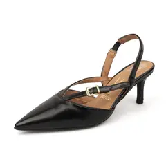 VIZZANO - Tacon Medio Slingback Napa Imperiale Negro