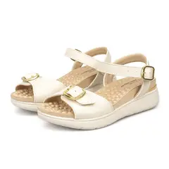 MODARE - Sandalia Plataforma Napa Floather Nature Blanco Off
