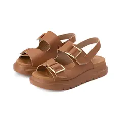 MODARE - Sandalia Plataforma Napa Floather Nature Camel