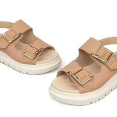 MODARE - Sandalia Plataforma Napa Floather Nature Nude