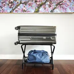 INDUHOGAR - Soporte para maletas hotel porta equipajes plegable en acero