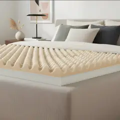 TECHCONFORT - Sobrecolchon Topper Dual Memory Foam y HR Copper Infused 140X190 Doble