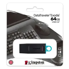KINGSTON - MEMORIA USB 64B 3.2 EXODIA