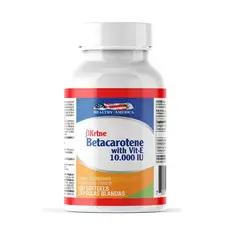 HEALTHY AMERICA - SUPLEMENTO CON BETACAROTENO + VITAMINA E X 100 UNIDADES/