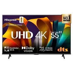 HISENSE - TELEVISOR 55 Ultra HD 4k SMART TV 55A6N VIDAA U7