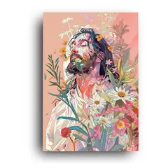 GENERICO - Cuadro Floral de Jesús 27x40