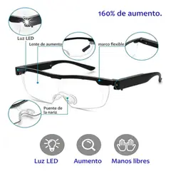 VISION - Gafas Aumento Visión Luz Led Zoom 160